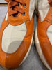 HOGAN INTERACTIVE Cream Fabric and Orange Patent Mules Trainers EU39 UK6