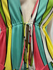 MOSCHINO CHEAP AND CHIC Multicoloured Striped Plunge V Neck Sleeveless Dress