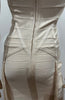 HERVE LEGER Cream Boned Corset Strapless Sleeveless Fringed Bodycon Dress M