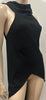 RICK OWENS Black Silk Blend High Neckline Open Back Sleeveless Blouse Top UK10