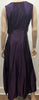 PEACHOO KREJBERG Purple Silk & Cotton Ruffle Pleated Sleeveless Midi Dress UK10