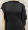 MAISON MARTIN MARGIELA Black Sleeveless Draped Side Pencil Dress IT42 UK10