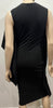 MAISON MARTIN MARGIELA Black Sleeveless Draped Side Pencil Dress IT42 UK10