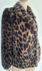 ZADIG & VOLTAIRE Brown Leopard Print Faux Fur Long Sleeve Lined Blazer Jacket Coat S