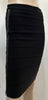 HERVE LEGER Women's Black Bandage Bodycon Chunky Gold Zipper Skirt S