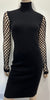 PRINGLE OF SCOTLAND Black Silk & Angora Blend Polo Neck Knitwear Jumper Dress M