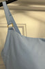MELISSA ODABASH Pale Powder Blue & Gold Detail One Piece Swimsuit UK10