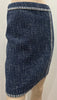 BOUTIQUE MOSCHINO Blue & Cream Cotton Chunky Knit Tweed Mini Skirt UK 8 BNWT