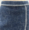 BOUTIQUE MOSCHINO Blue & Cream Cotton Chunky Knit Tweed Mini Skirt UK 8 BNWT
