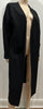 MANGO SUIT Women's Black Wool Blend Open Front Long Length Jacket Over Coat S