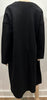 MANGO SUIT Women's Black Wool Blend Open Front Long Length Jacket Over Coat S