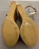 DANIEL Gold Metallic Leather Strappy Wicker Wedge Platform Sandals Shoes UK6