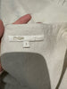 MAJE Cream Scoop Neck Short Sleeve Peplum Hem Crinkle Fabric Blouse Top FR1 UK8