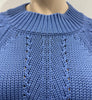 MAX & CO Women's Lavender Blue Chunky Knit Crew Neckline Jumper Sweater Top S