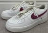 NIKE AIR FORCE 1 White Leather Pink Crystal Detail Sneakers Trainers UK5.5 EU38.