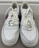 NIKE AIR FORCE 1 White Leather Pink Crystal Detail Sneakers Trainers UK5.5 EU38.