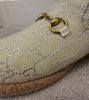 GUCCI Women's Beige & Silver GG Logo Horsebit Detail Lined Snow Boots EU38 UK5