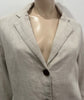 MANGO Beige 100% Linen Single Breasted Long Sleeve Lightweight Jacket Coat EU S