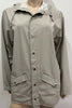 RAINS Women's Beige Hooded Silver Popper Fastened Lightweight Jacket Coat XS/S