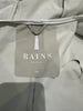 RAINS Women's Beige Hooded Silver Popper Fastened Lightweight Jacket Coat XS/S