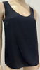 WHITE COMPANY LONDON Midnight Blue Black 100% Silk Sleeveless Camisole Top 8
