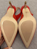 DANIEL Red Suede Pointed Toes Slingback High Heel Sandals Shoes EU38 UK5 NEW!