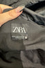 ZARA Women's Black Quilted Hooded Zipper Fastened Long Length Puffer Jacket Coat S