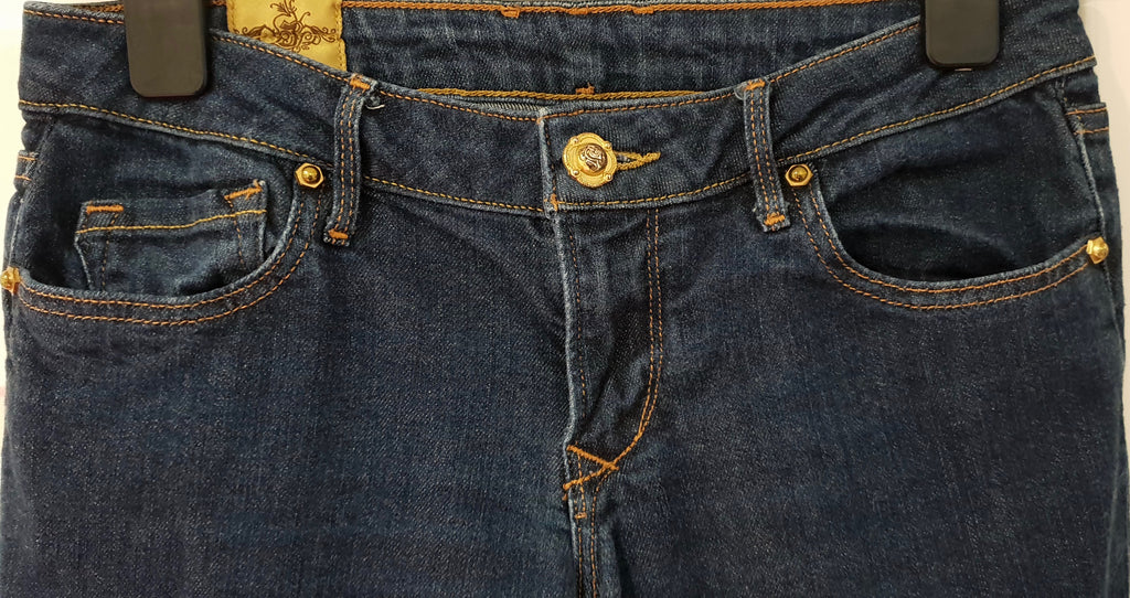 J & COMPANY LOS ANGELES Blue Cotton Blend Denim Straight Slim Leg Jeans Sz:27