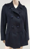 SONIA BY SONIA RYKIEL Navy Blue Wool Double Breast Pleat Hemline Jacket 40 UK12