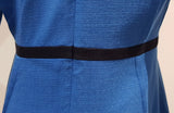 PAUL SMITH BLACK LABEL Royal Blue V Neck Short Sleeve Formal Pencil Dress UK14