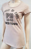PIERRE BALMAIN Dusky Pink Cotton Round Neck Short Sleeve Printed T-Shirt Tee Top