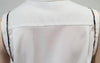 CLAUDIE PIERLOT White V Neckline Sequin Trim Sleeveless Blouse Shirt Top 36 UK8