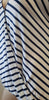 RAG & BONE JEAN White Navy Stripe Modal & Linen V Neck Short Sleeve Casual Top M