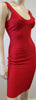 HERVE LEGER Lipstick Red SADIE Fitted Stretch Sleeveless Bandage Bodycon Dress S