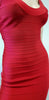 HERVE LEGER Lipstick Red SADIE Fitted Stretch Sleeveless Bandage Bodycon Dress S