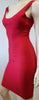 HERVE LEGER Lipstick Red SADIE Fitted Stretch Sleeveless Bandage Bodycon Dress S