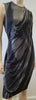 FELIPE OLIVERIA BAPTISTA Grey Black Abstract Print Fitted Stretch Bodycon Dress