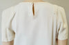 VANESSA BRUNO Cream Cotton Panelled Pleated Short Sleeve Tunic Dress Sz:2; UK8