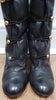 MARC JACOBS Black Leather Gold Tone & Elastic Fastened Knee High Boots 38.5 UK5.