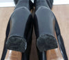 MARC JACOBS Black Leather Gold Tone & Elastic Fastened Knee High Boots 38.5 UK5.