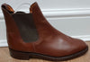 BTC TECNIC Made In England Chestnut Brown Leather Flat Chelsea Ankle Boots 6.5