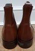 BTC TECNIC Made In England Chestnut Brown Leather Flat Chelsea Ankle Boots 6.5