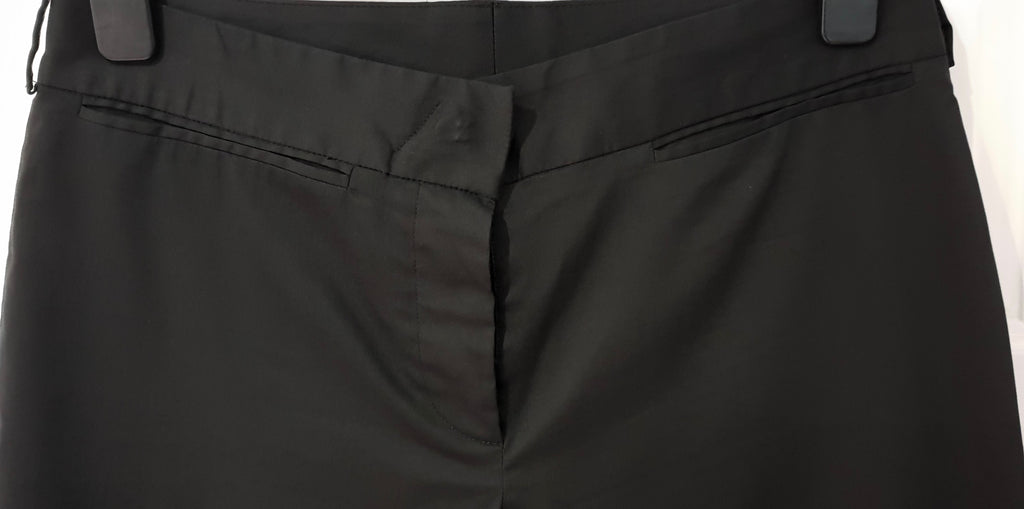 COSTUME NATIONAL Black Cotton Blend Straight Leg Casual Trousers Pants 42 UK10