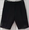 3.1 PHILLIP LIM Women's Black Perforated Hemline Formal Lined Shorts US2 UK6