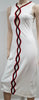 OPEN CEREMONY White Cotton Stretch Red Black Keyhole Midi Pencil Dress S/P BNWT