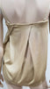 SEE BY CHLOE Gold Metallic Square Neck Pleated Sleeveless Lined Cami Top I40 UK8