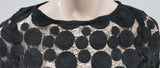 TARA JARMON Black Sheer Webbed & Circular Lace Short Sleeve Blouse Top 38 UK10