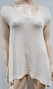 BRUNELLO CUCINELLI Cream Linen & Silk Sequin Embellished Jumper Sweater Top M