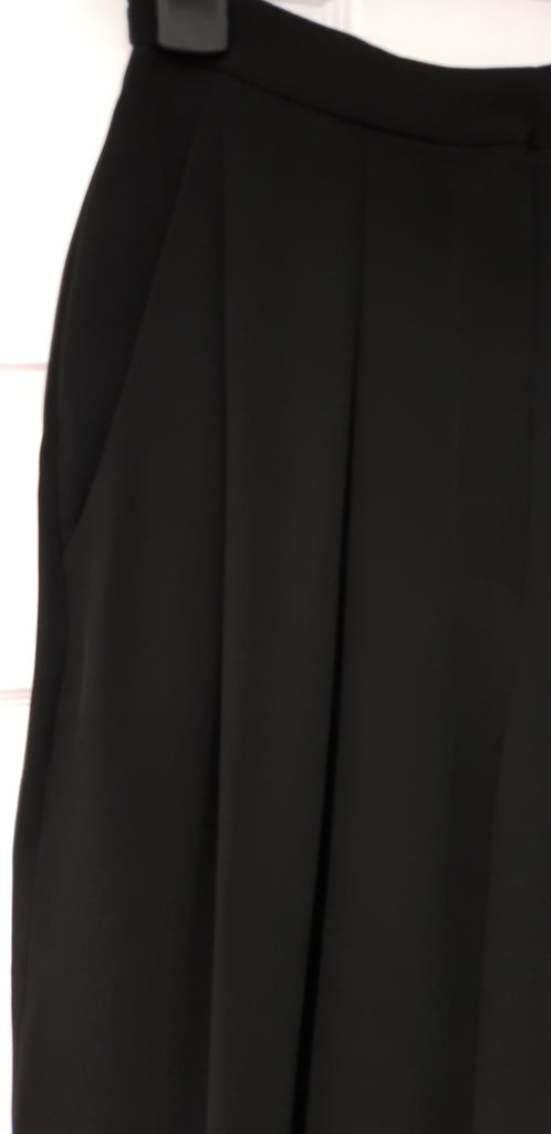 ROKSANDA Black Cotton Blend Wide Flare Leg Culottes Trousers Pants UK10 BNWT
