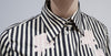 PAUL SMITH WOMEN Cream Black Stripe Pink Floral Detail Blouse Shirt Top 44 UK12